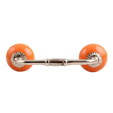 Orange Black Crackle Bridge Handle